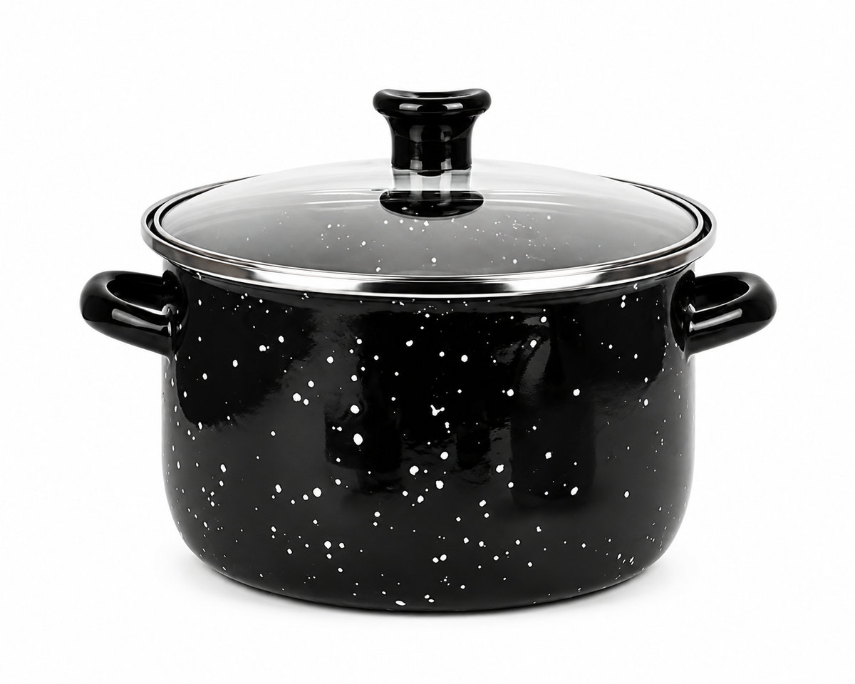 Набір емальованих каструль Black Granite