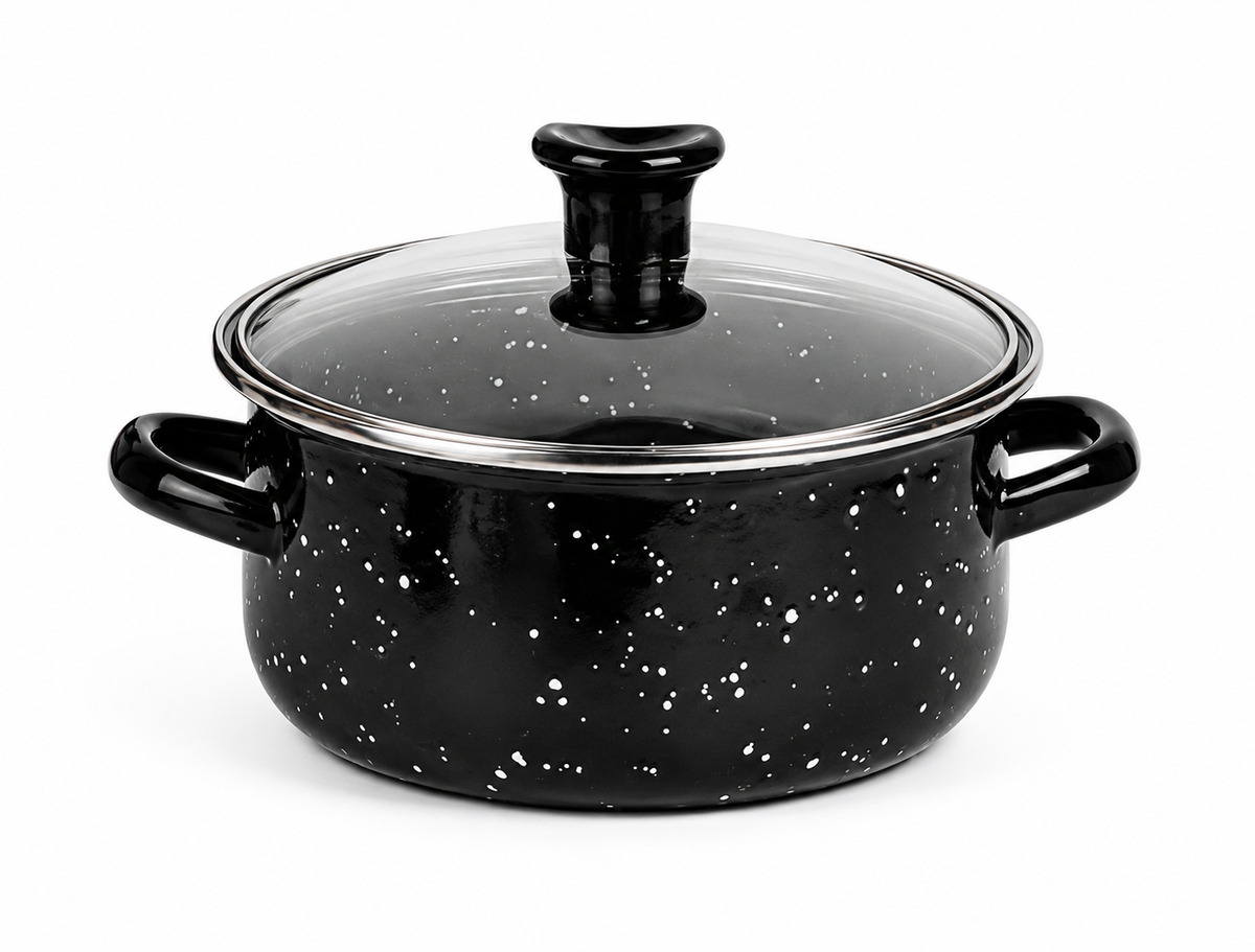 Набір емальованих каструль Black Granite