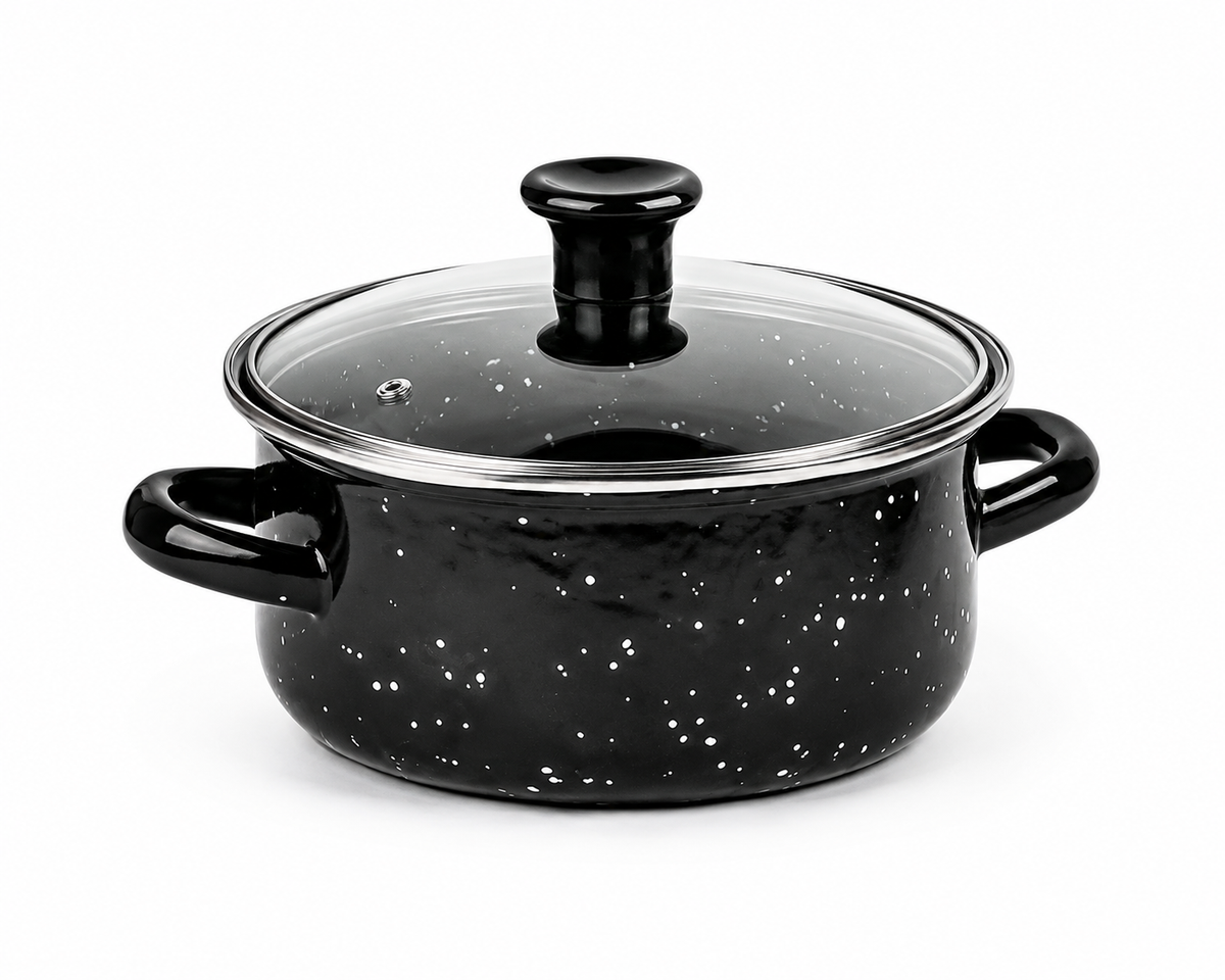 Набір емальованих каструль Black Granite