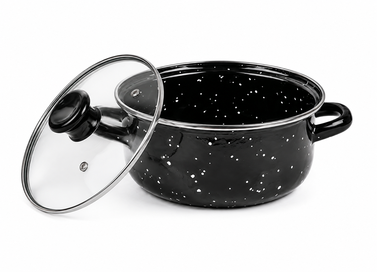 Набір емальованих каструль Black Granite
